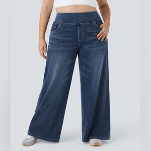 Halara Flex™ High Waisted Pockets Baggy Wide Leg Plus Size Jeans 3X